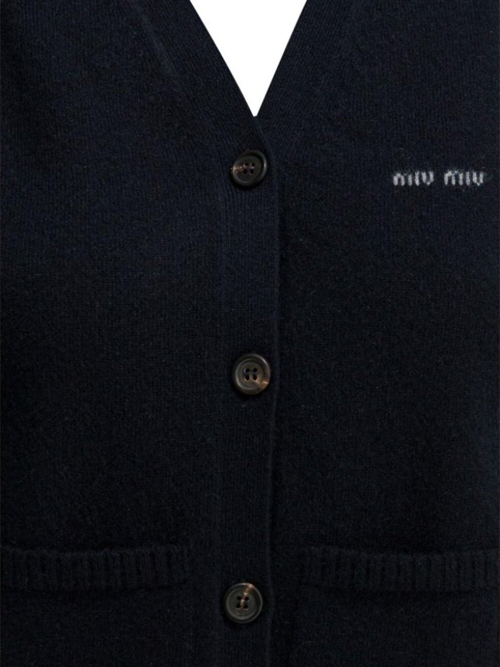 Miu Miu Cashmere Vest With Logo Tag Size 42 Women - Picture 3 of 4